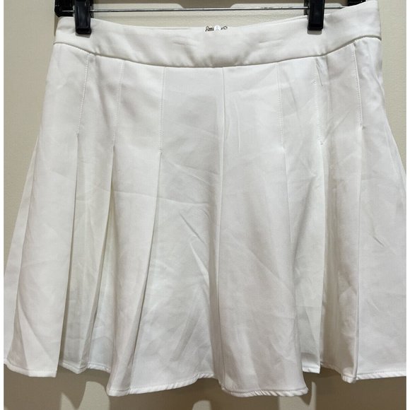 Shein Pleated Skirt ~ Size Medium ~ Ivory~ Lined - Picture 2 of 6